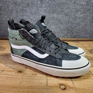 VANS Sk8- MTE-2 High Utility Mens  10.5 Black Green Suede Hiking Boots Primaloft